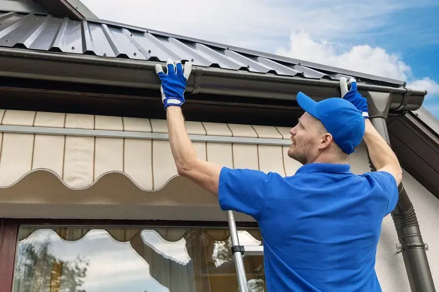 Gutter Cleaning in Jamestown, NC — residential gutter and downspout work